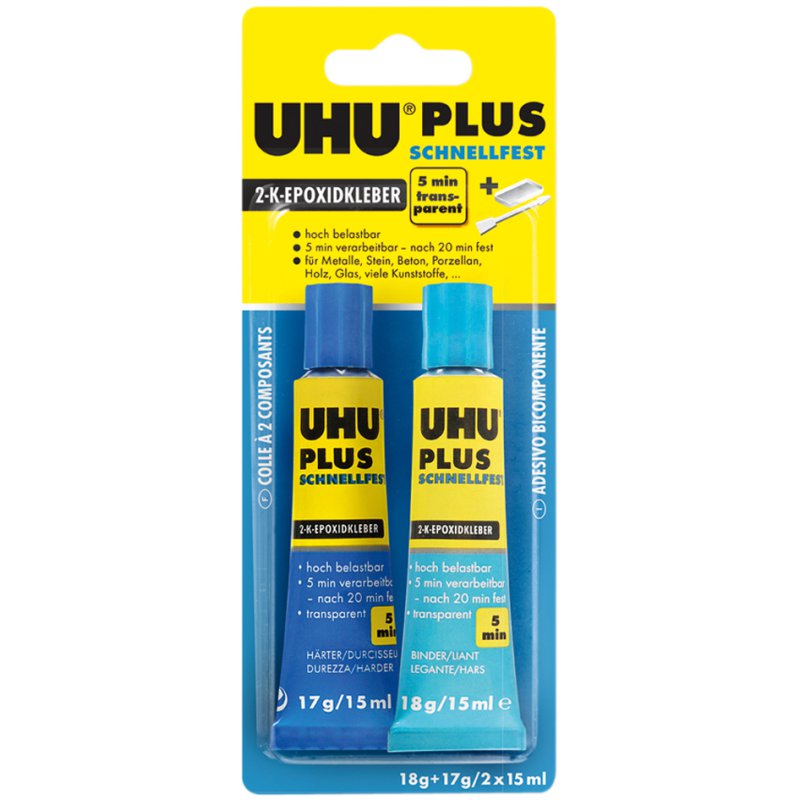 UHU colle 2-composants durcissement rapide, tube 35 g